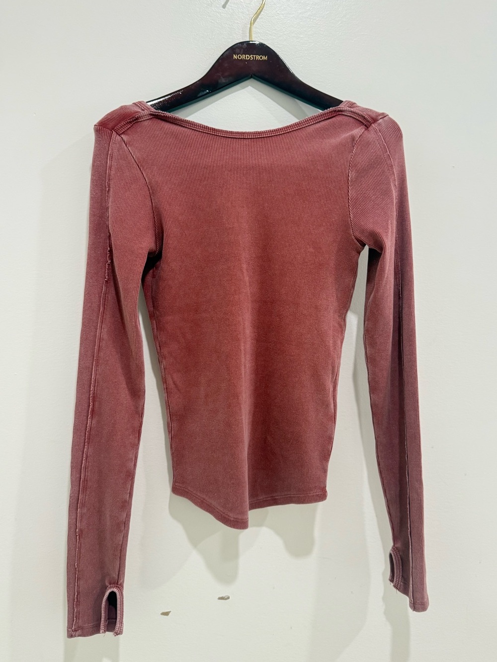 We the Free x Free People Unapologetic Long Sleeve Tee XS Dusty Rose